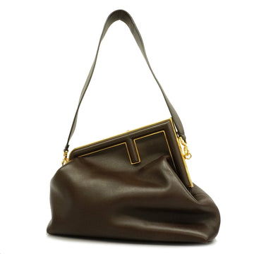 Fendi First Medium Women's Leather Shoulder Bag Brown