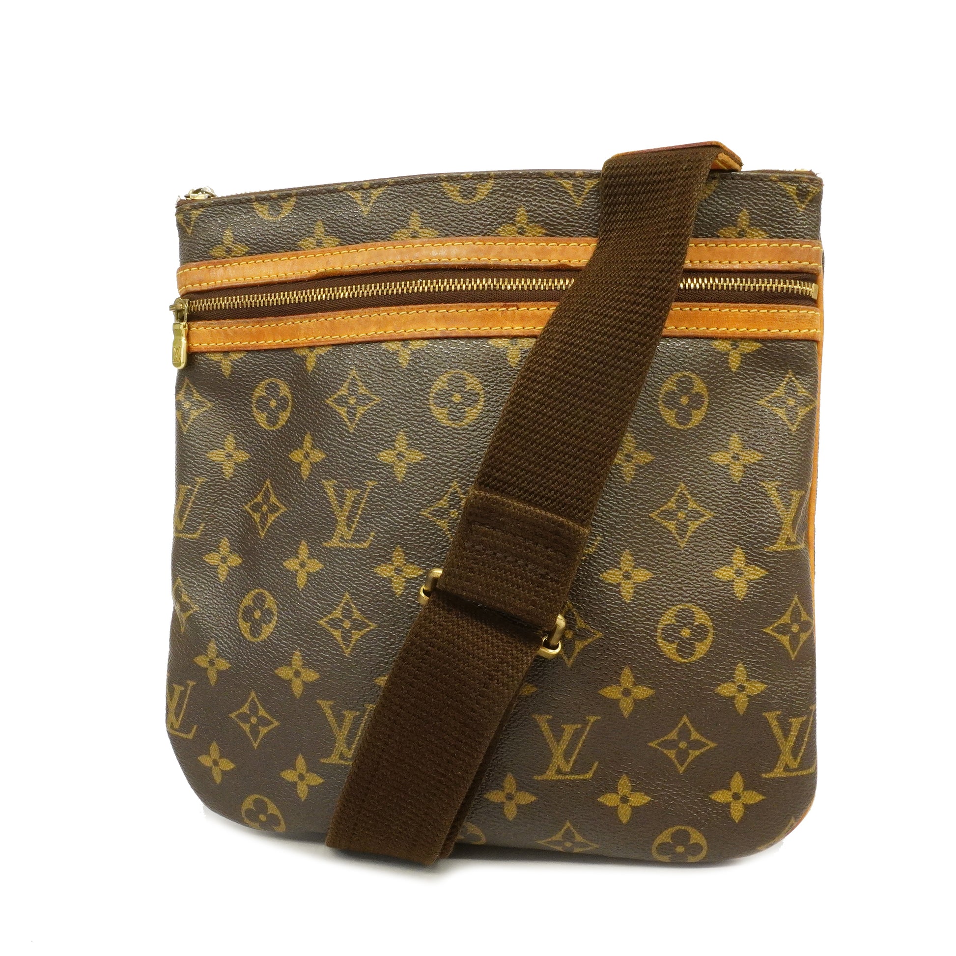 Louis Vuitton Monogram Canvas Pochette Bosphore Messenger Bag - A