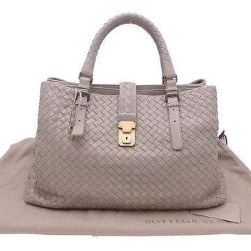 BOTTEGA VENETA handbag intrecciato greige leather tote bag