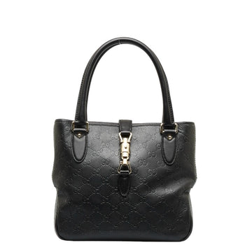 GUCCIsima New Jackie Handbag Tote Bag 145817 Black Leather Ladies