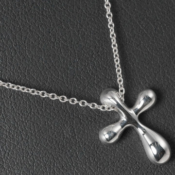 TIFFANY Small Cross Necklace Silver 925 &Co. Women's