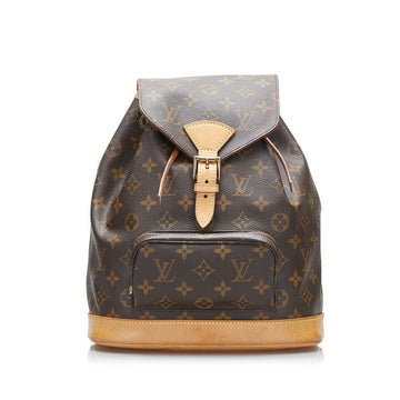 LOUIS VUITTON Monogram Montsuri MM Rucksack Backpack M51136 Brown PVC Leather Ladies