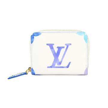 LOUIS VUITTON Visor Pool Monogram Zippy Coin Purse Case White Blue M82417 RFID