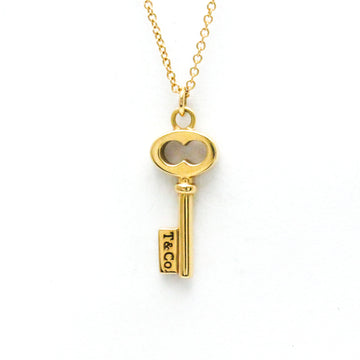 TIFFANY Oval Key Pink Gold [18K] No Stone Men,Women Fashion Pendant Necklace [Pink Gold]