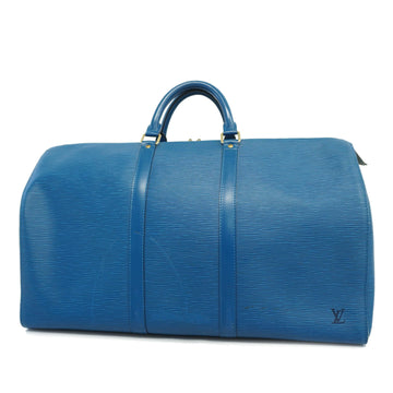 LOUIS VUITTONAuth  Epi Keepol 50 M42965 Men,Women,Unisex Boston Bag Toledo Blue