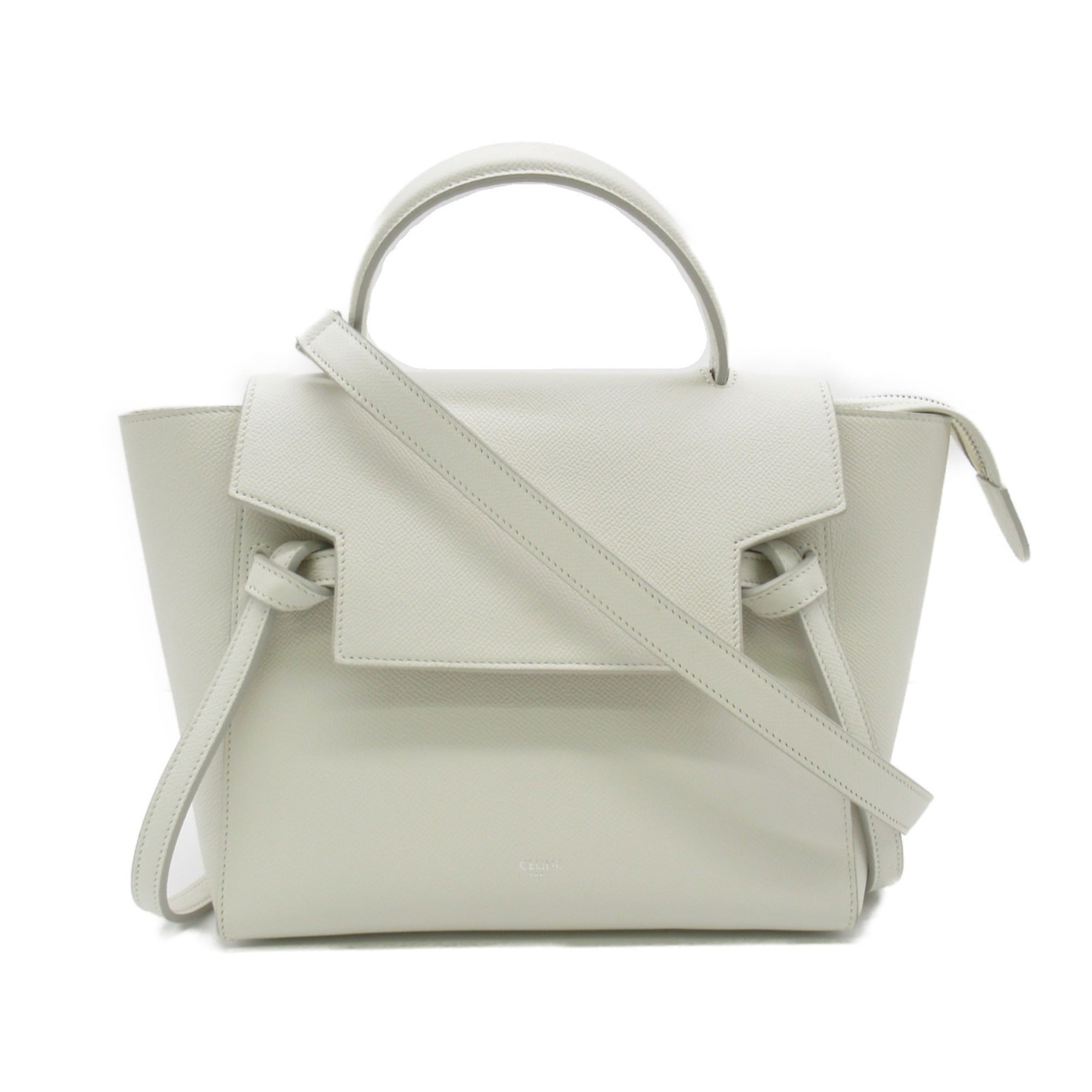 Celine belt shop bag white