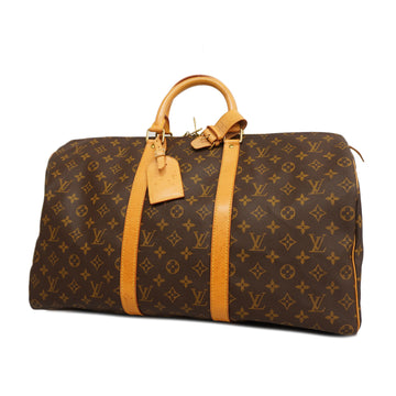 LOUIS VUITTONAuth  Monogram Keepol 50 M41426 Men,Women,Unisex Boston Bag