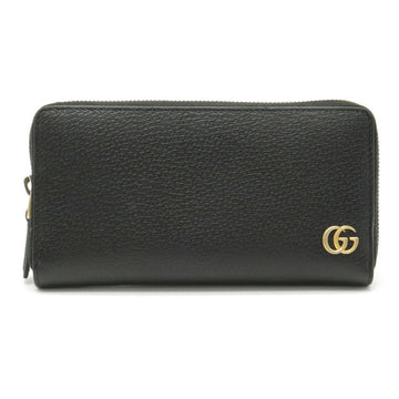 Gucci GG Marmont Petit Round Long Wallet Leather Black 428736