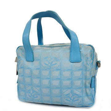 CHANELAuth  New Travel Line Women's Nylon Canvas Handbag Blue