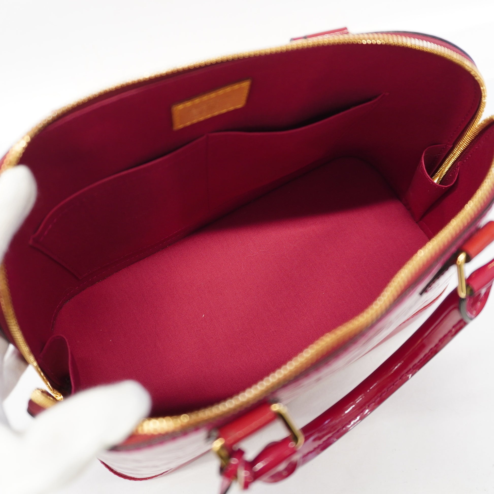 Louis Vuitton Handbag Monogram Vernis Alma PM M91611 Rose Andian