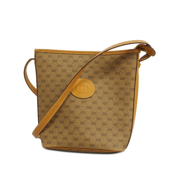 GUCCIAuth  Micro GG 007 89 1095 Women's Shoulder Bag Beige