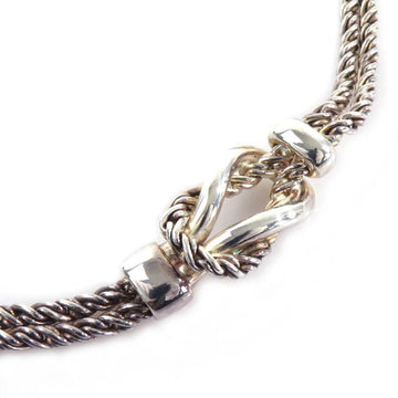 TIFFANY&Co. necklace double rope center knot silver 925 unisex