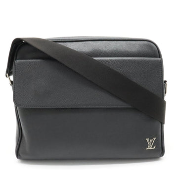 LOUIS VUITTON Taiga Alex Shoulder Bag Leather Noir Black M30260