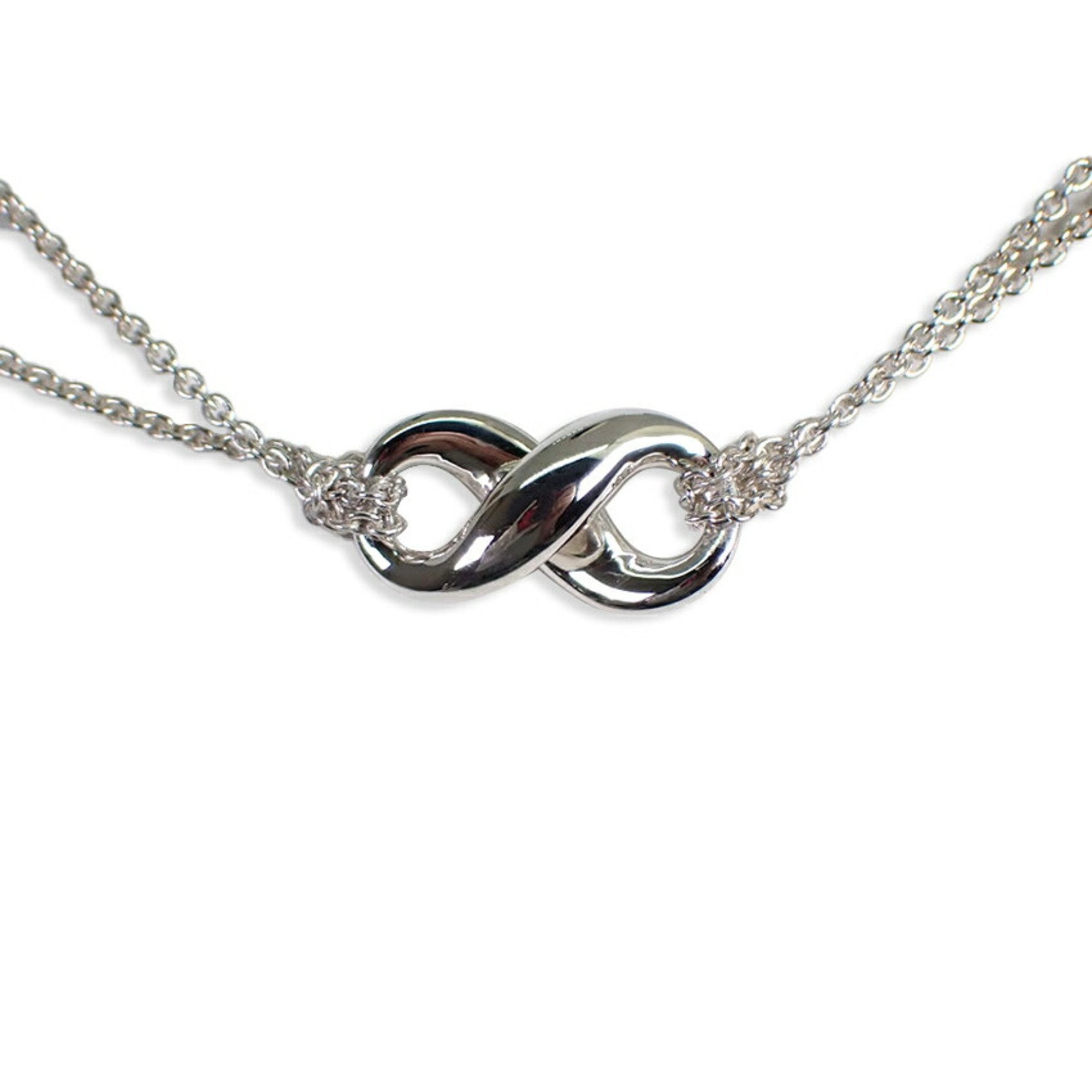 Tiffany & Co. INFINITY Pendant Necklace Double Strand Sterling Silver Orig  Box+ | eBay