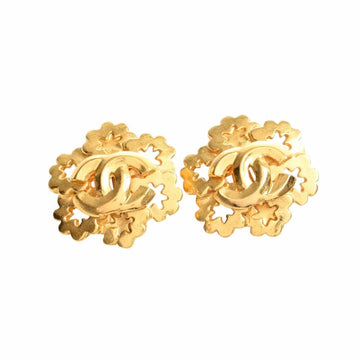 CHANEL Cocomark earrings gold ladies