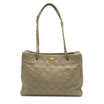 CHANEL ChainTote Bag Beige leather