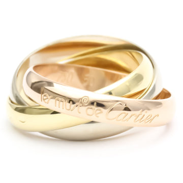 Polished CARTIER Trinity #50 US 5 1/4 TriColor 18K YG PG WG 750 Ring BF551942