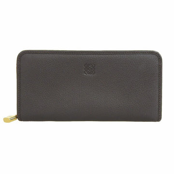 LOEWE Amazona Leather Round Long Wallet 113.95.F13 Brown