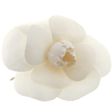 Chanel camellia corsage 96A brooch polyester white ladies CHANEL