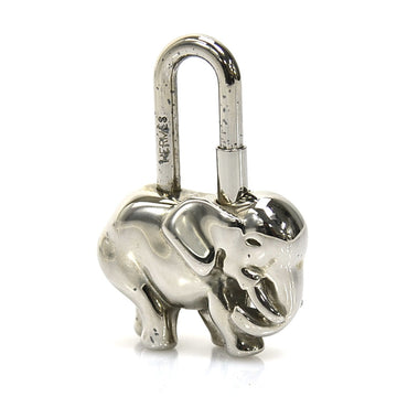 HERMES cadena charm elephant metal silver unisex
