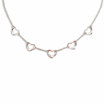 TIFFANY 925 open heart station necklace