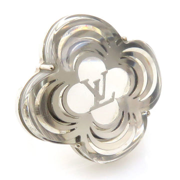 LOUIS VUITTON Ring Monogram Flower Resin/Metal Clear/Silver Women's M65665 No. 6