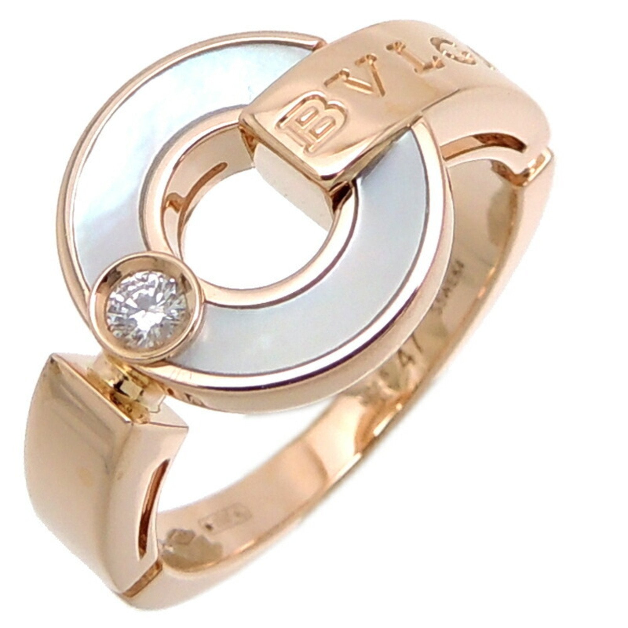 Bvlgari 750PG # 47 OpenWork Ladies Ring 750 Pink Gold