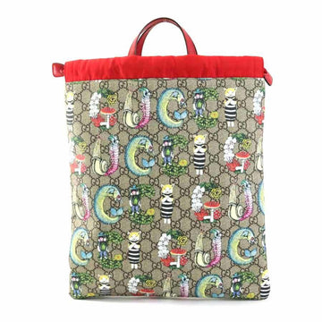 GUCCI Backpack GG Supreme Children's PVC/Canvas Beige/Multicolor Kids 550775