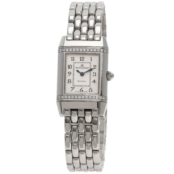 Jaeger LeCoultre 265.8.08 Reverso Floral Diamond Watch Stainless Steel