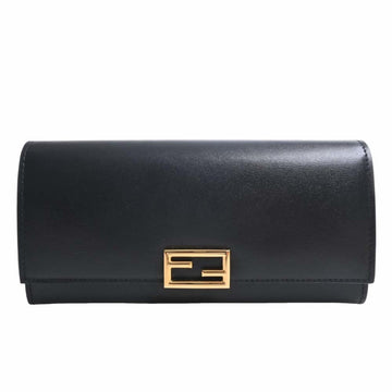 FENDI leather bi-fold long wallet 8M0251 black ladies