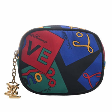 YVES SAINT LAURENT Nylon LOVE Pouch Multicolor Women's