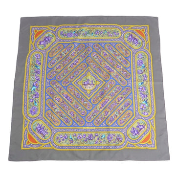 HERMES Carre 90 scarf muffler QALAMDAN silk women's multicolor