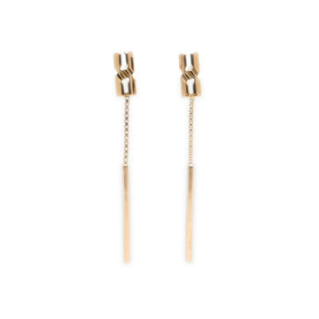 Gucci K18PG Stick Earrings 2.5g