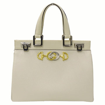 GUCCI Bag Women's Handbag Shoulder 2way Leather Zumi White 569712