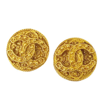 Chanel Earrings Gold Ladies Coco Mark