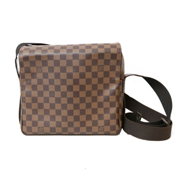 LOUIS VUITTON Shoulder Bag Damier Naviglio N45255 Brown Women's Men's Canvas