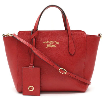 Gucci swing mini bag shoulder leather red 368827