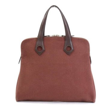 HERMES Handbag Sack Eve Canvas/Leather Brown Unisex 55148i