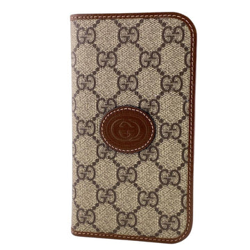 GUCCI 760185 GG Supreme iPhone Case Brown Men's Women's Z0005375