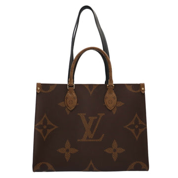 LOUIS VUITTON On the Go MM Monogram Giant Tote Bag Canvas Brown Unisex