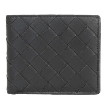 BOTTEGA VENETA Intrecciato Leather Bifold Wallet Black Men's