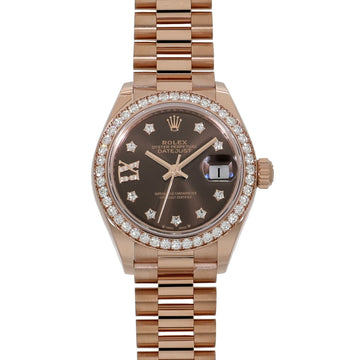 ROLEX Lady Datejust 28 279135RBR Random Chocolate x 9P Star/IX Diamond Ladies Watch