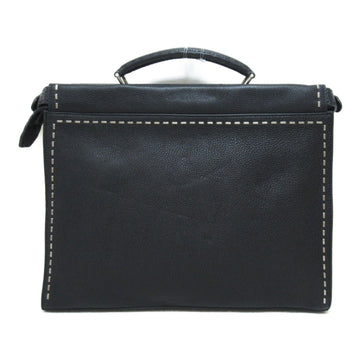 FENDI Peek-A-Boo 2way Shoulder Bag Black leather