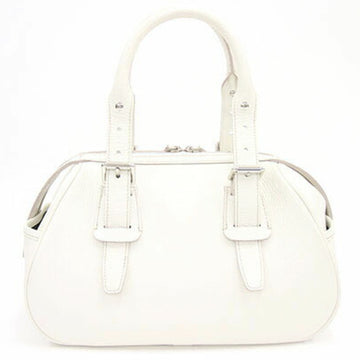 BURBERRY handbag white leather Lady's mini-Boston