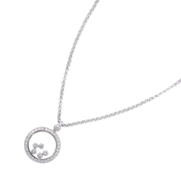 CHOPARD Happy Diamond Icon Necklace 42cm K18 WG White Gold 750