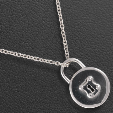 TIFFANY Round Lock Necklace Silver 925 &Co. Women's