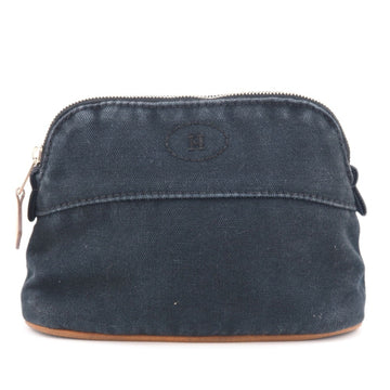 HERMES Bolido Pouch Mini Navy Unisex