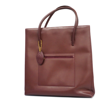 CARTIERAuth  Must Tote Bag Women's Leather Handbag,Tote Bag Bordeaux