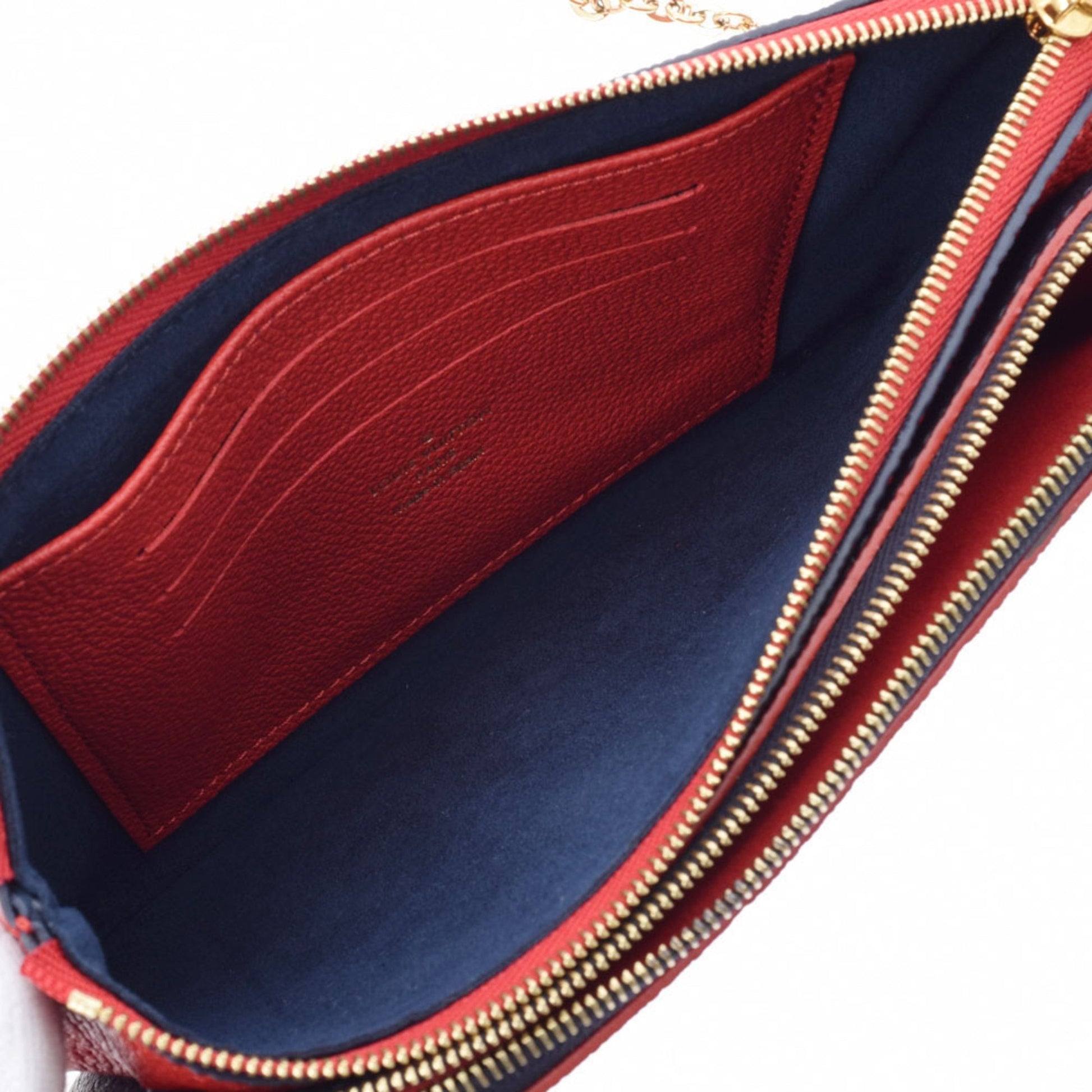 Louis Vuitton Monogram Giant Double Zip Pochette Rouge