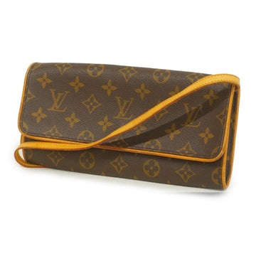 LOUIS VUITTON Shoulder Bag Monogram Pochette Twin GM M51852 Brown Ladies